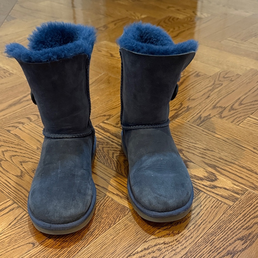 Ugg Cozy Blue Suede Boots